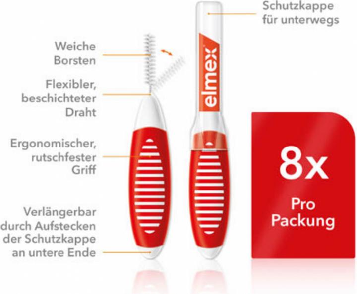 Actual product image Elmex Red, size 2 (8 x, 2 mm)