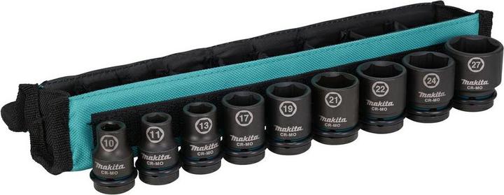 Image du produit Makita E-16617 Jeu de tournevis 9 pcs. 1/2"x 38-42mm (10, 11, 13, 17, 19, 21, 22, 24, 27mm) (1/2")