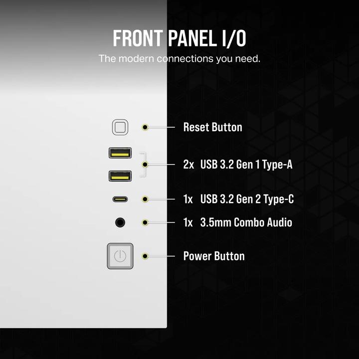 Actual product image Corsair Case iCUE 2500X RGB Midi TG white (mATX)