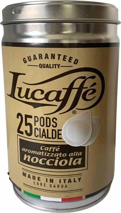 Lucaffe Cialde di caffè alla nocciola (25 cialde in barattolo di alluminio) (25 x Porta.)