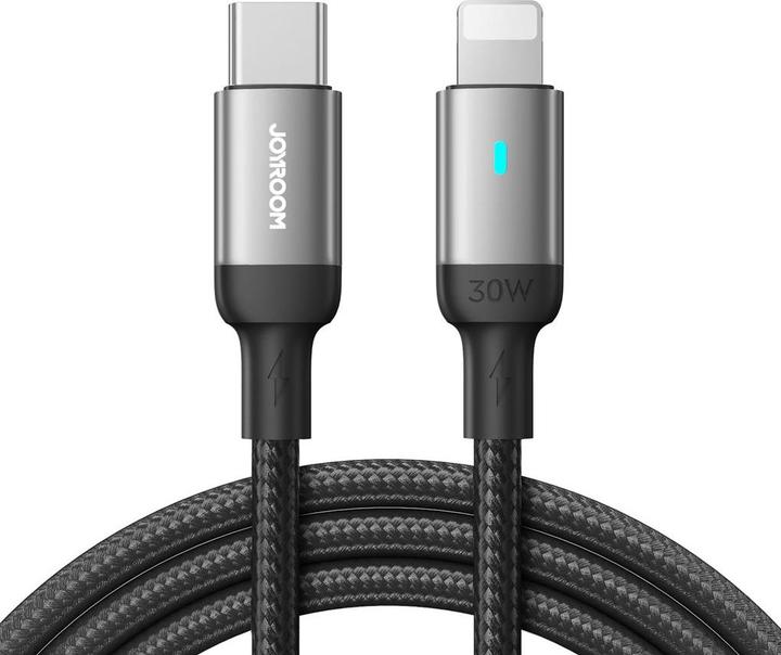 Actual product image Joyroom S-CL020A10 Extraordinary Series 20W Type-C to Lightning Fast Charging Data Cable 1.2m-Black (1.20 m, USB 2.0)