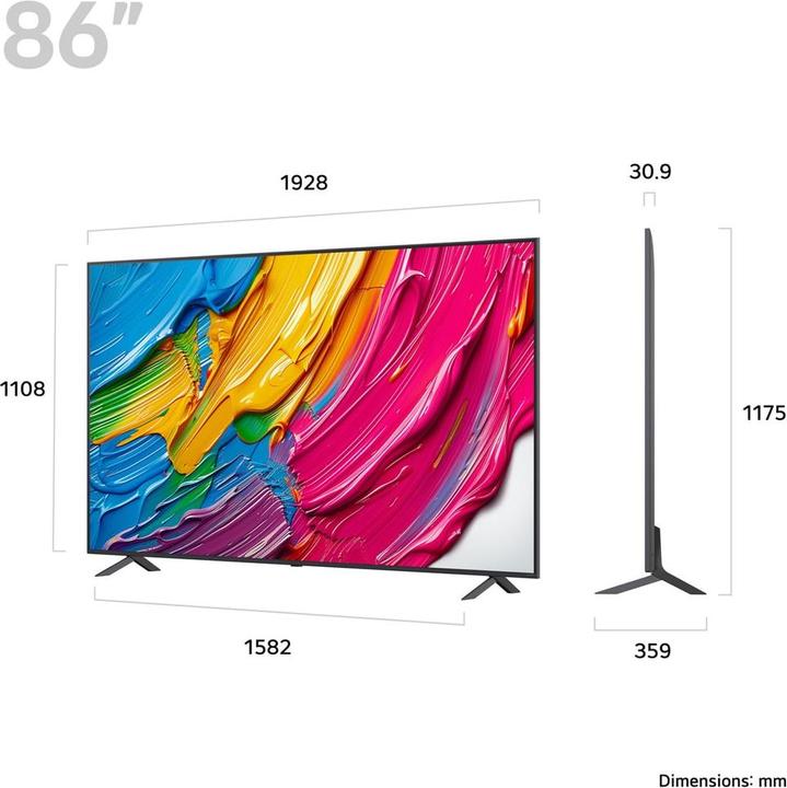 Produktbild LG 86QNED80A6A (86", QNED80, QNED, 4K, 2025)