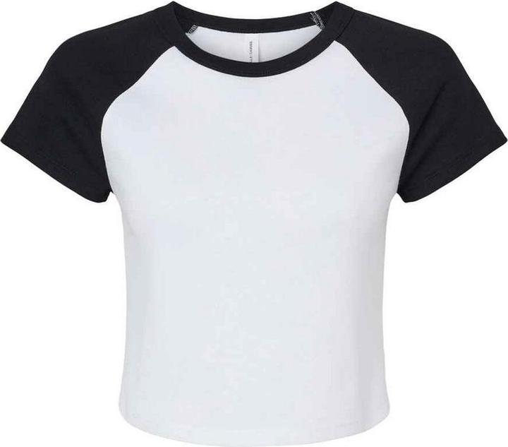 Bella Canvas kurzes TShirt Raglanärmel (L)