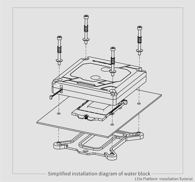 Image du produit Barrowch 115x/x99/x299 CPU Water Block Ecran couleur multi-mode - Noir