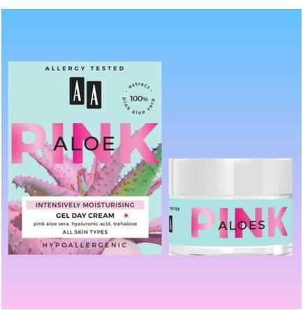 Produktbild AA Pink Intensely Moisturizing Cream-Gel For All Skin Types For The Day Aloe Vera 50Ml (50 ml, Gesichtsgel)