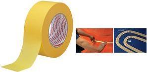 Produktbild 3M Scotch Malerabdeckband 244 Gold, 19 mm x 50 m extra dünn und anschmiegsam für professionelle Malera (19 mm)