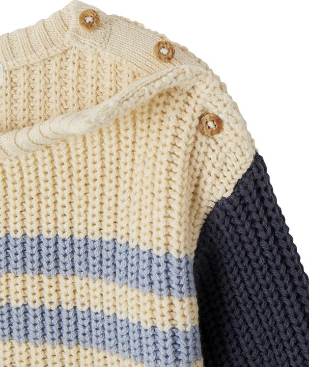 Immagine prodotto Vertbaudet Gestreifter Jungen Baby Pullover mit Knöpfen Oeko-Tex (62)