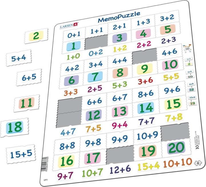 Produktbild Larsen Memo: Addition mit Zahlen von 0-200 (40 Teile)