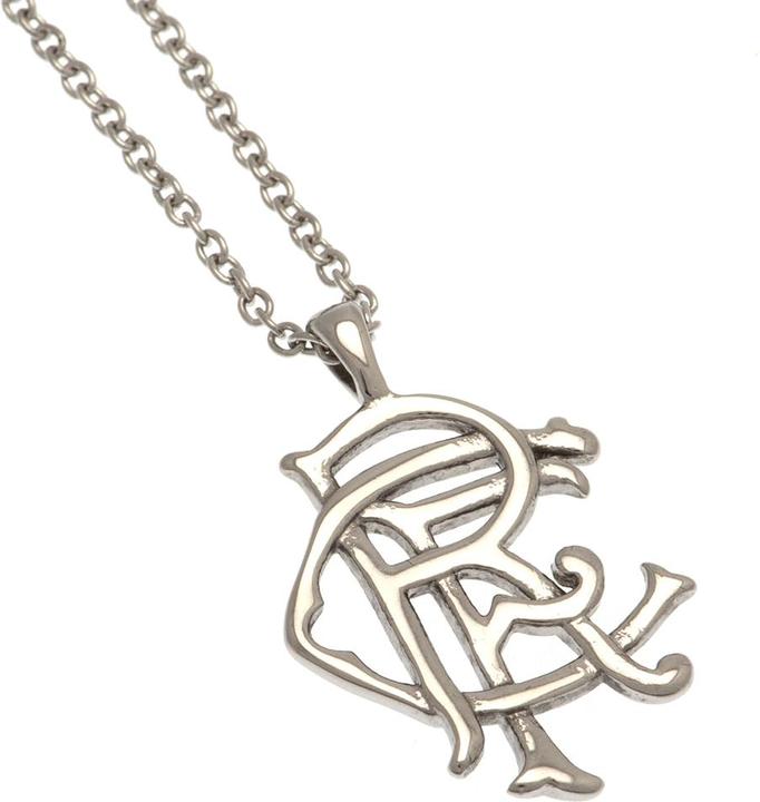 Rangers FC Edelstahl Scroll Wappen Halskette & Anhänger (100% synthetisches Material)