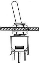 Produktbild Velleman Vertical Subminiature Toggle Switch Dpdt On-Off-On