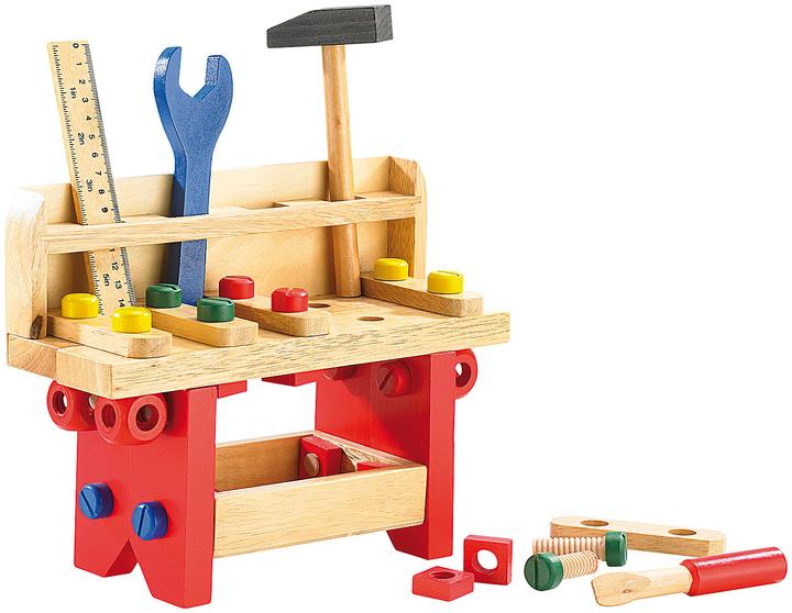 Produktbild Playtastic Lustige Holzwerkbank für kleine Handwerker, 51-teilig