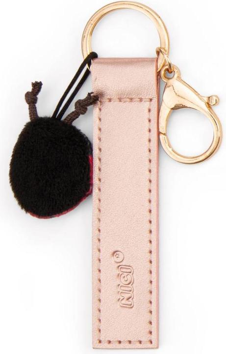 Actual product image Magni NICI Schlüsselanhänger Kleines Glück! Kunstlederband mit Marienkäfer roségold 10cm
