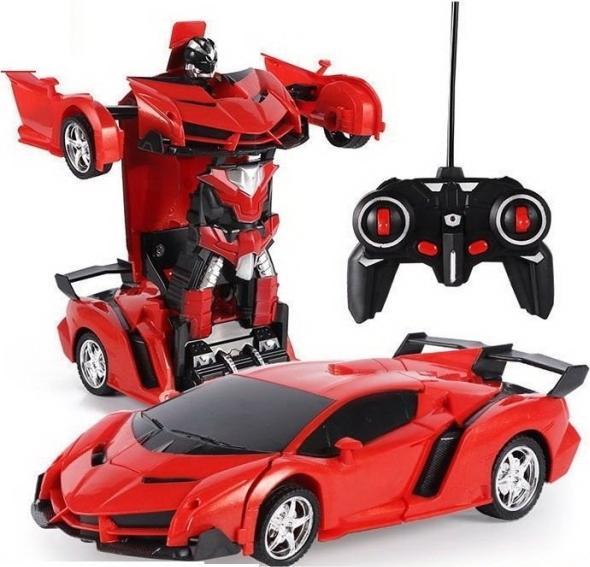 Productafbeelding Lean Toys Auto Robot Transformers 2in1 afstandsbediening R/C rood