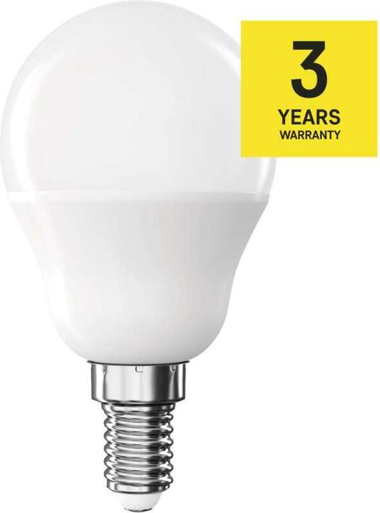 Image du produit Emos Lampe LED Classic Mini Globe / E14 / 6,5 W (60 W) / 806 lm / Blanc chaud (E14, 6.50 W, 806 lm, 1 x, E)