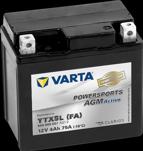 Produktbild Varta Powersports AGM ACTIVE YTX5L-BS (12 V, 4 Ah, 75 A)