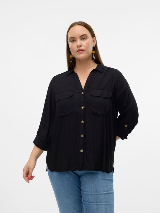 Produktbild Vero Moda Normal geschnitten Hemdkragen Curve Ärmel mit Umschlag Hemd Hemd (48)