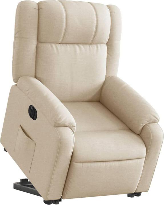 Produktbild VidaXL Relaxsessel mit Aufstehhilfe Elektrisch Fernsehsessel Sessel Creme Stoff