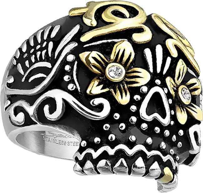 Star Piercing Ring silber Tag des toten Zuckerschädels