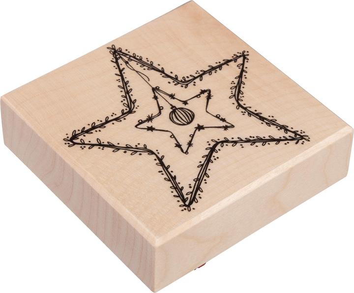 Actual product image Rayher Motif stamp star 7,0 x7,0 cm