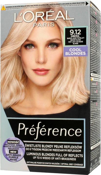 Productafbeelding L'Oréal Paris L'Oreal Professionnel Preference Haarverf 9.12 Siberië - Zeer licht askleurig bruingeel Voor li (9.12 Siberië - Zeer licht asgrauw bruingeel)