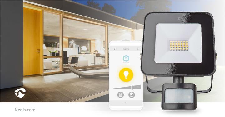 Produktbild Nedis SmartLife-Flutlicht - Bewegungssensor, 1500 lm, WLAN, 20 W, Dimmbar Weiss, 3000 (1500 lm, IP44)