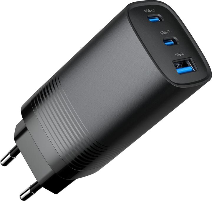 Immagine prodotto Gembird Caricatore Power Delivery 1xA 2xC GaN Nero (65 W)