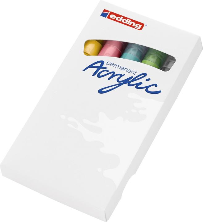 Image du produit Edding Marqueur acrylique 5100 Medium (Multicolore, 3 mm, 5 x)