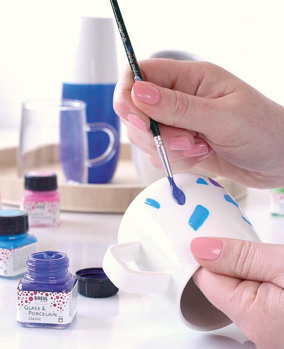 Actual product image Kreul Porcelain Paint "Glass & Porcelain" Color Living Set (Multinational, 120 ml)