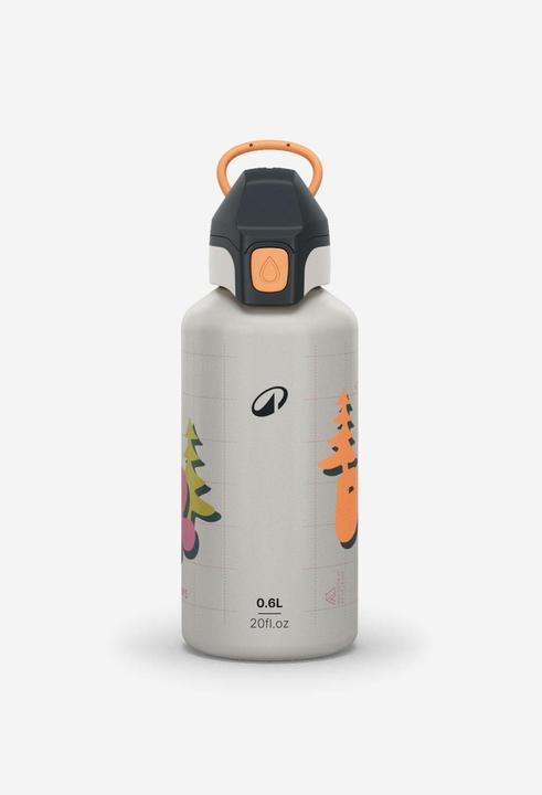 Actual product image Quechua Trinkflasche Kinder Ecozen® Schnellverschluss Wandern - 500 0,6 l beige (0.60 l)