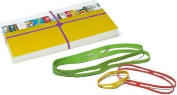 Produktbild Alco Gummibänder X-Band farbig 220x25mm extragross 50Stk. (500 Stk.)