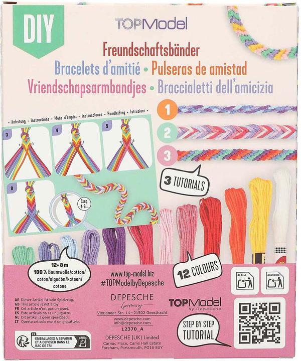 Actual product image Magni Depesche TOPModel craft set DIY friendship bracelets 2x14x14xcm