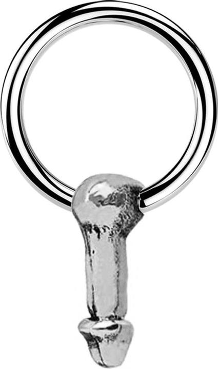 Star Piercing Micro Closure Ring silber Penis silber (Chirurgenstahl 316L, Messing)
