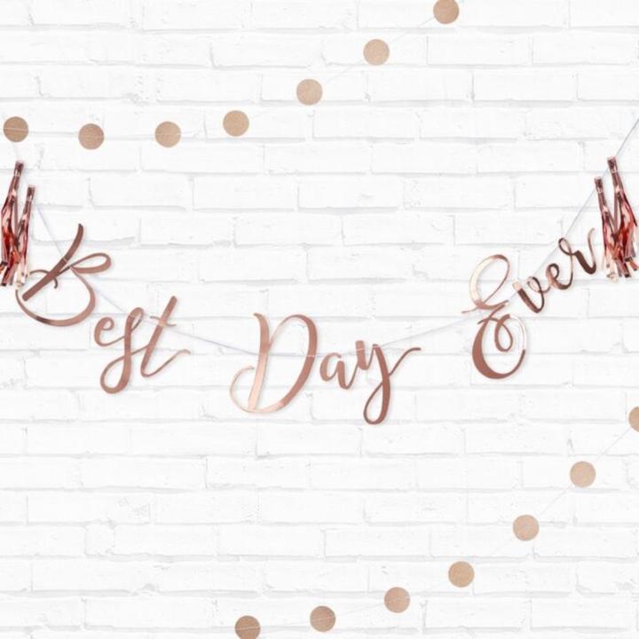 Actual product image Ginger Ray Garland 'Best Day Ever' Rose Gold