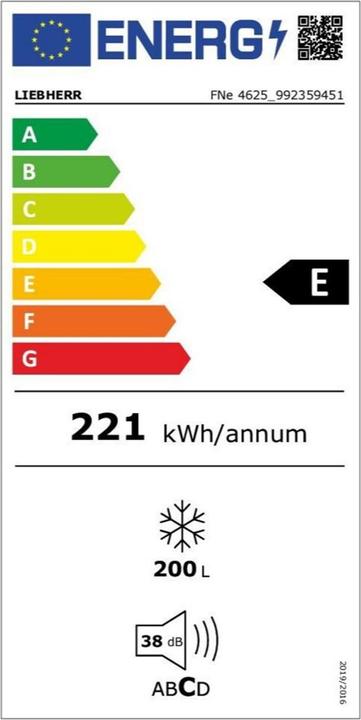 Energy Label Liebherr FNe 4625 (Stand-alone, 199 l)