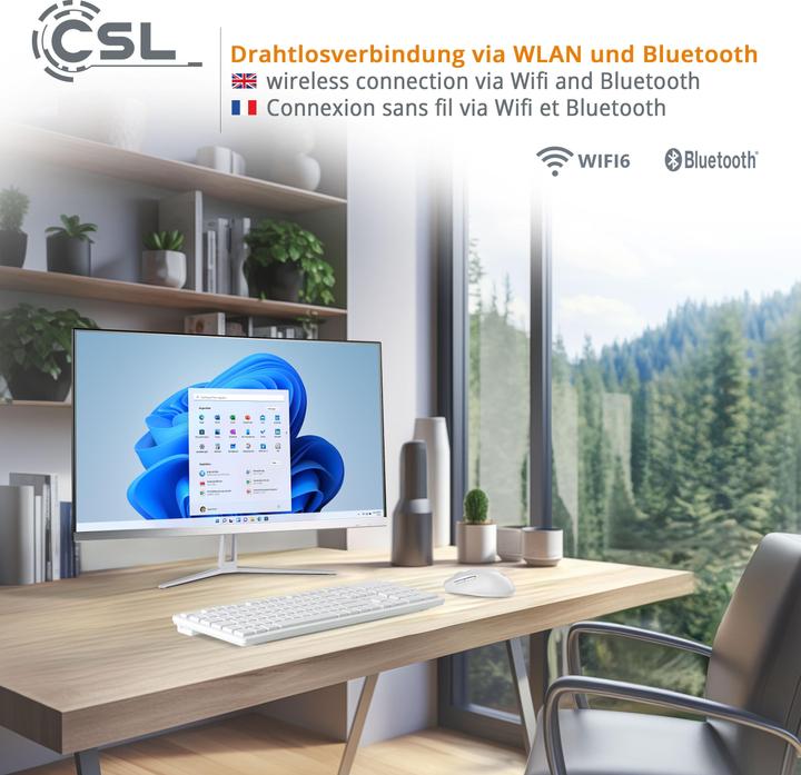 Produktbild CSL All-in-One-PC Unity F27W-ALS, QWERTZ Layout (DE) (32 GB, 2000 GB)