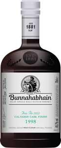 Actual product image Bunnahabhain 1998 Calvados Cask Finish - Fèis Ìle 2022 (Scotch whisky)