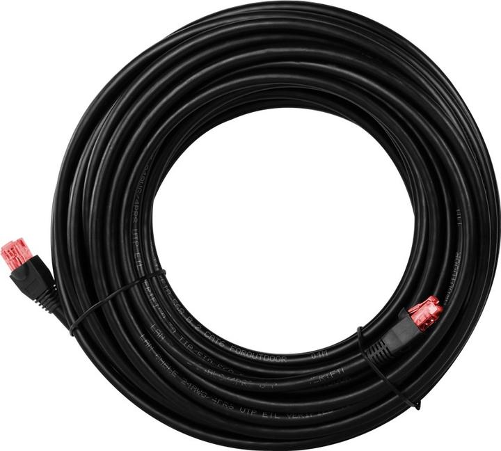 Produktbild Goobay CAT 6 Outdoor-Patchkabel, U/UTP, Schwarz, 10 m (U/UTP, CAT6, 10 m)