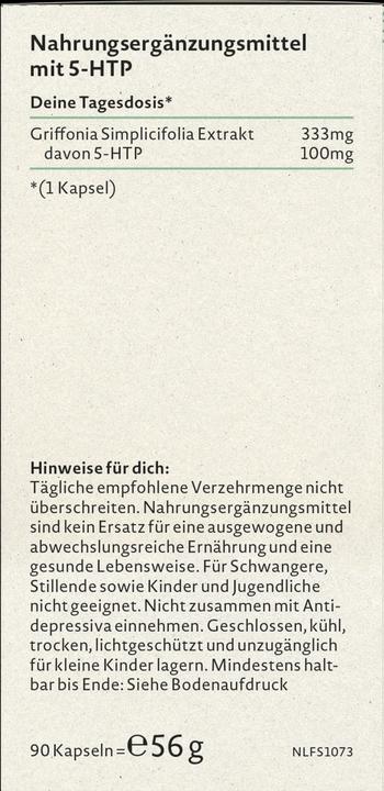 Nährwerte und Zutaten Nature Love 5-HTP aus Griffonia (56 g)