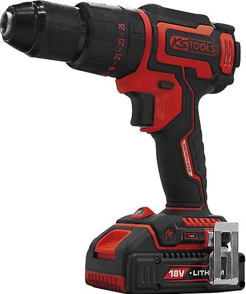 Productafbeelding KS Tools eMONSTER borstelloze accu klopboormachine en schroevendraaierset, 4-delig | 18 volt, 2 accu's en (Oplaadbare batterij)