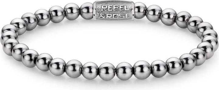 Rebel & Rose Armband Silver Shine DV RR-6DV01-S-S Damen (16.50 cm, Edelstahl, Hämatit)