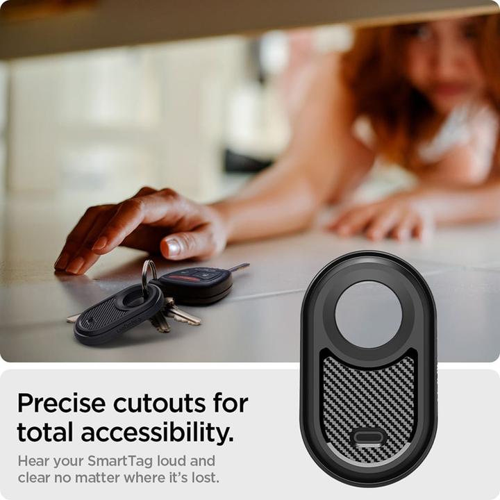 Actual product image Spigen Rugged Armor case for Samsung Galaxy SmartTag 2 - matte black (Android)