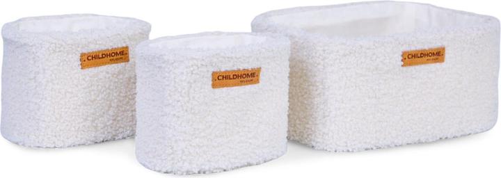 Actual product image Childhome Storage basket set of 3 with hooks for hanging