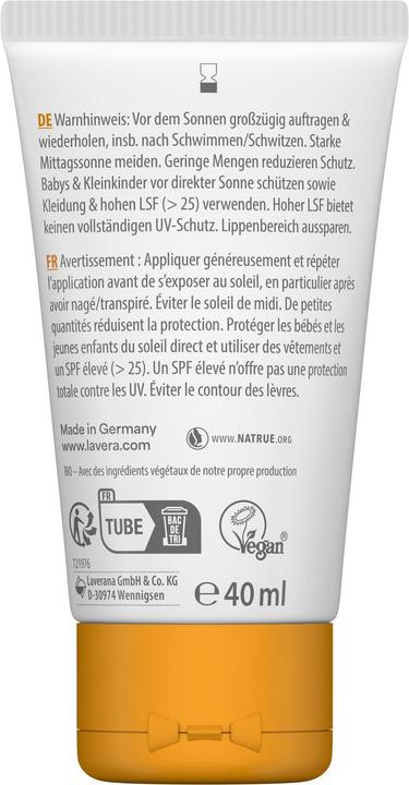 Actual product image Lavera Sonnenfluid sensitiv LSF50 Tube 40 ml (Suntan cream, SPF 50, 40 ml)