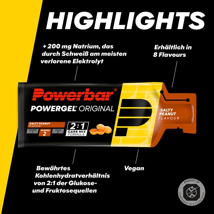 Produktbild Powerbar PowerGel Original (Salzige Erdnuss, 24 Stk., 984 g)