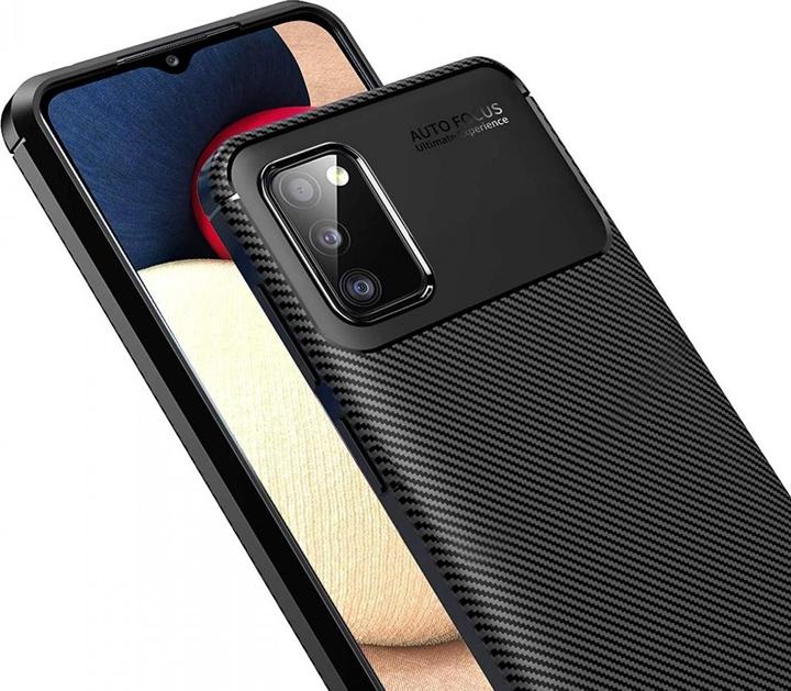 Actual product image Screenguard Samsung Galaxy A02s Cover Carbon Design TPU Case (Samsung Galaxy A02s)