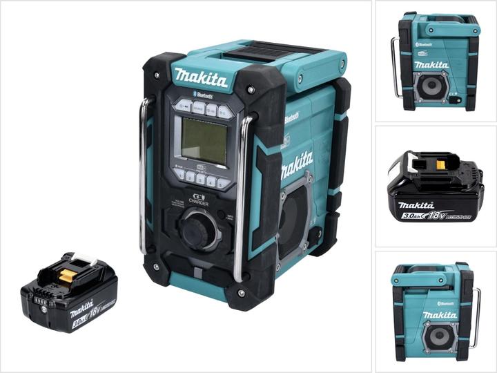 Produktbild Makita DMR 301 F1 Akku Baustellenradio 12 V max. - 18 V DAB / DAB+ / Bluetooth + 1x Akku 3,0 Ah - oh (AM, FM, DAB+, DAB, Bluetooth)