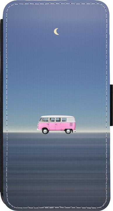 Produktbild PhoneLook Hülle Wallet schwarz Spring 23 pink bus (Apple iPhone 14 Pro)