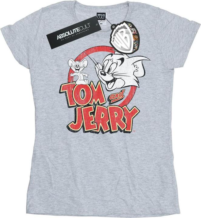 Tom & Jerry Distressed Logo TShirt (L)