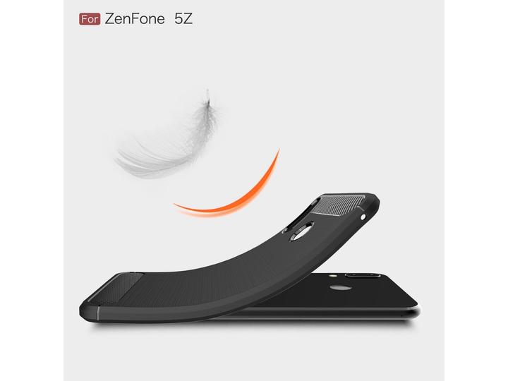 Immagine prodotto Screenguard Asus ZenFone 5 / 5Z Cover Carbon Brushed Soft TPU (Asus Zenfone 5Z)