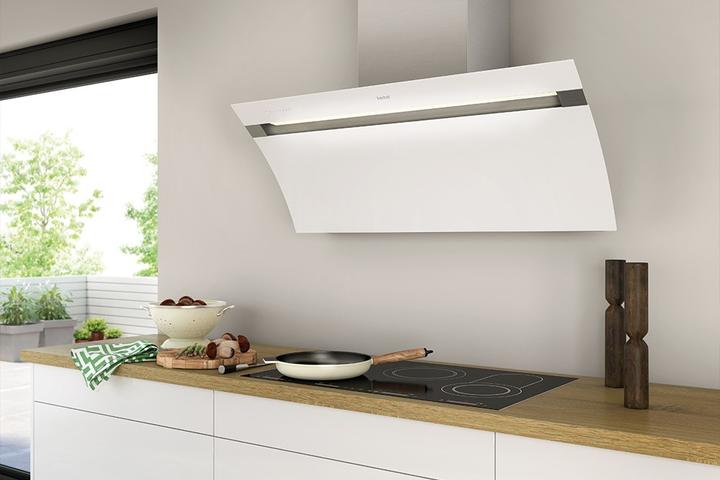 Produktbild Berbel Kopffreihaube Glassline BKH 90 GL-2 Glas weiss Abluft (4011574-010)